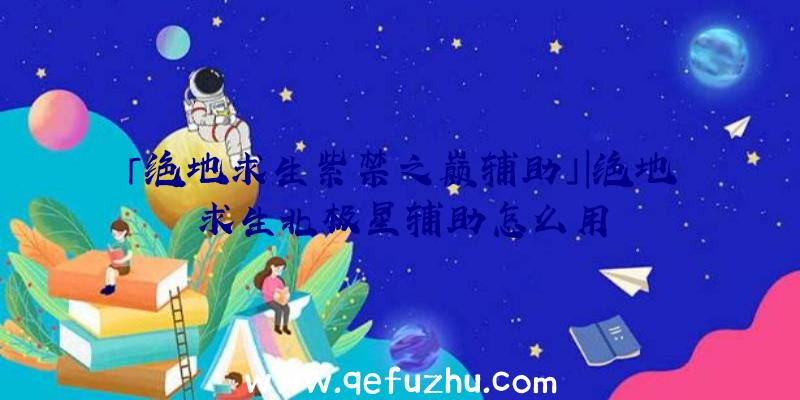 「绝地求生紫禁之巅辅助」|绝地求生北极星辅助怎么用